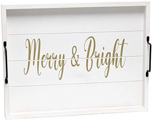 Elegant Designs HG2000-WMB Decorative Wood Serving Tray w/Handles, 15.50" x 12" - Image 5