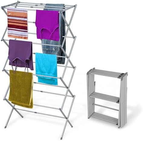 BLACK+DECKER 4-Tier Expandable Collapsible Clothes Drying Rack, Telescopic by Unknown
