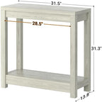 Besiost Small Farmhouse Wood Entryway Table Narrow Console Table - Image 3