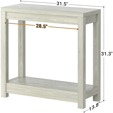 Besiost Small Farmhouse Wood Entryway Table Narrow Console Table - Image 3