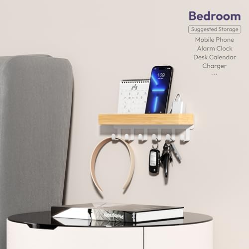 SWTYMIKI Key Holder Wall Mount-Wooden Key Hooks - Image 5