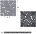 Pure Garden 6-Pack Polypropylene Interlocking Patio Deck Tiles - Image 6