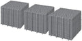 12" x 12" Interlocking Deck Tiles, All-Weather Plastic Outdoor Flooring by Unknown
