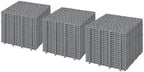 12" x 12" Interlocking Deck Tiles, All-Weather Plastic Outdoor Flooring by Unknown