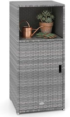 Tangkula Rattan Outdoor Storage Cabinet by TANGKULA