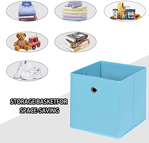 Foldable Storage Cubes Bins, 11 Inch Cloth Storage Cube Fabric Storage Box - Image 3