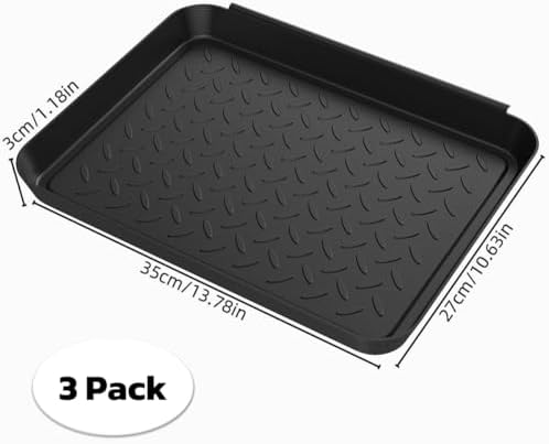 DZS 3 Packs Plastic Shoe Tray and Boot Mat, Durable Waterproof Entryway Tray - Image 2