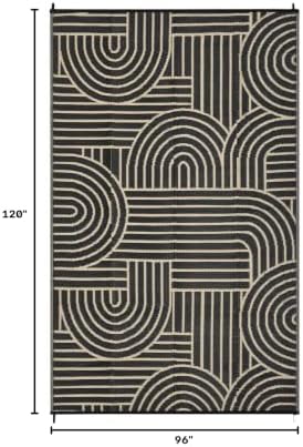 Garvee Reversible Rainbow Outdoor Rug 8x10 - Image 2
