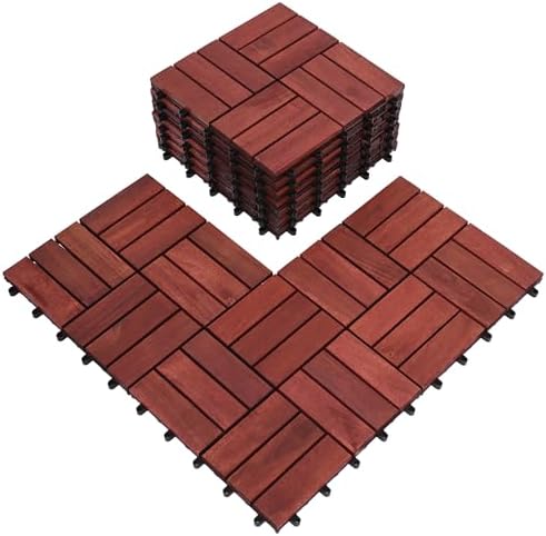 Bliss Outdoors Acacia Interlocking Deck Tiles - Image 2
