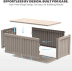Outdoor Storage Box, 150 Gallon Waterproof Deck Box - Image 6