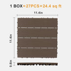 VINGLI Interlocking Deck Tiles, Anti-Slip Plastic Tiles - Image 6