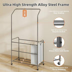 ROMOON Laundry Hamper Sorter Cart, 4 Section Organizer - Image 3