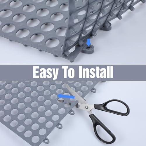 12 Pcs Interlocking Floor Tiles, 11.8 x 11.8 Inch Modular Cushion Mat - Image 6