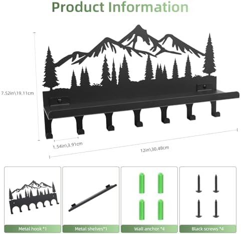 Wall Mounted Mountain Key & Mail Holder - Image 7