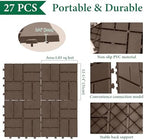 Interlocking Deck Tiles Outdoor Waterproof, Composite Patio Flooring - Image 6