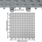 12 Pack 11.8" x 11.8" Interlocking Rubber Floor Tiles Soft PVC Non Slip - Image 2