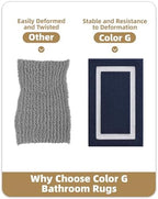 Color&Geometry Navy Blue Bathroom Rugs 30x20, Extra Soft Absorbent Microfiber - Image 7