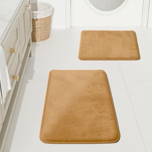 HUXMEYSON Bathroom Rugs Sets 2 Piece, Non-Slip & Quick Dry Bath Mat Set by HUXMEYSON