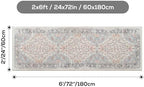 Boho Floral 2x6 Hallways Runner Rug, Ultra-Thin Soft Kitchen Rug, Non-Slip - Image 2