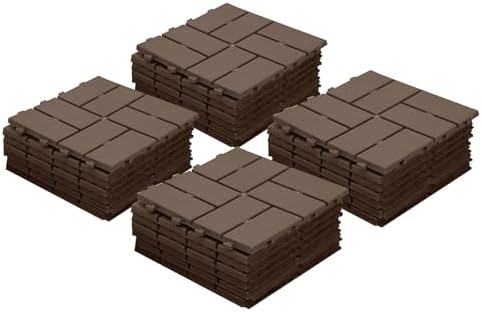 Interlocking Deck Tiles Outdoor Waterproof, Composite Patio Flooring by SHPAIDIRECT