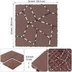 44 Pack Interlocking Deck Tiles, All-Weather Outdoor Deck Tiles - Image 2
