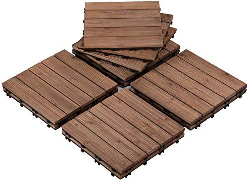 Yaheetech 110PCS Interlocking Deck Tiles Outdoor Patio Floor by Yaheetech