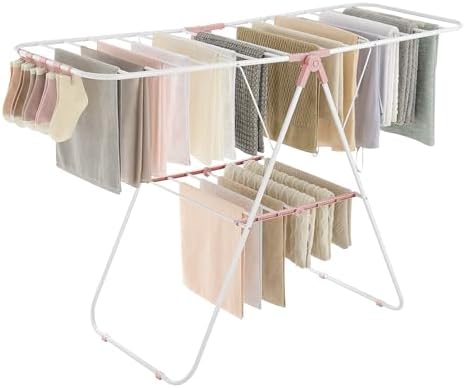 SONGMICS Clothes Drying Rack, Foldable Space-Saving Laundry Drying Rack by SONGMICSbySONGMICSHOME