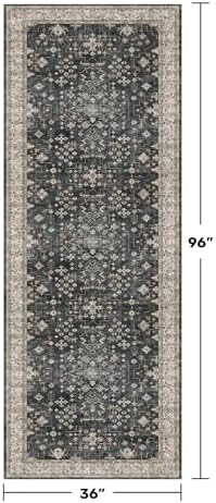 Black Washable 8ft Long Runners - Image 2