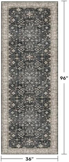 Black Washable 8ft Long Runners - Image 2