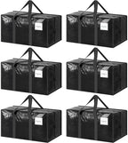 6 Pack Extra Heavy Duty Large Moving Bags by Fygrip
