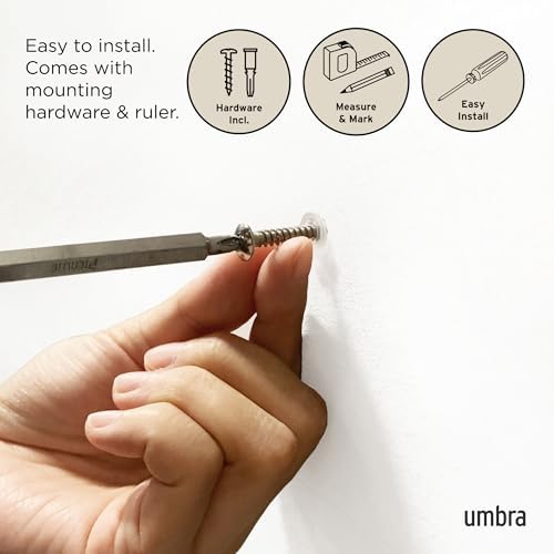 Umbra Flip Coat Rack, Wall Mount 8-Hook, Space Saving - Image 6