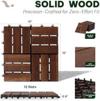 Acacia Interlocking Deck Tiles, 12 Slats - Image 3