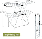 Tangkula Foldable Clothes Drying Rack, 2-Level Folding Drying Rack - Image 6