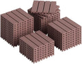 Rovibek 44 PCS Interlocking Deck Tiles, All Weather Patio Tiles by Rovibek