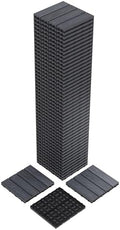 48Pack 12" x 12" Interlocking Composite Deck Tiles, Waterproof Composite Wood by Garvee