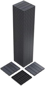 48Pack 12" x 12" Interlocking Composite Deck Tiles, Waterproof Composite Wood by Garvee