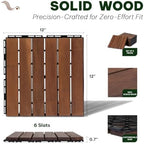 Acacia Interlocking Deck Tiles, 6 Slats - Image 2