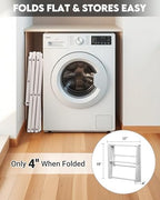 3-Tier Metal Folding Clothes Drying Rack, Laundry Drying Rack Clothing | - Image 5