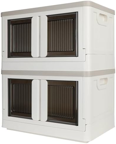 Storage Box, Collapsible Cabinet, 8.4 Gallon Each One, 2 Packs, Useful Box by AssHMKITOfficial