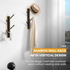 TIOPGHAD 2-Pack Small Vertical Wall Mount Coat Rack - Image 2