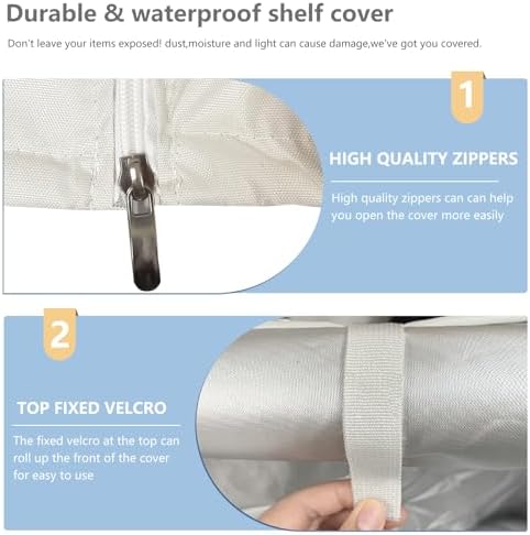 Wire Rack Covers, Heavy Duty 600D Dustproof Waterproof Storage Rack Covers - Image 6