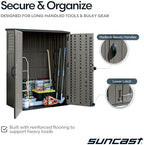 Suncast 54 Cu Ft Medium Vertical Storage Shed, Made in USA - Image 6