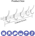 Coat Rack Wall Mounted, 5 Coat Hooks - Image 2