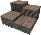Interlocking Deck Tiles Outdoor Waterproof, Composite Patio Flooring by SHPAIDIRECT