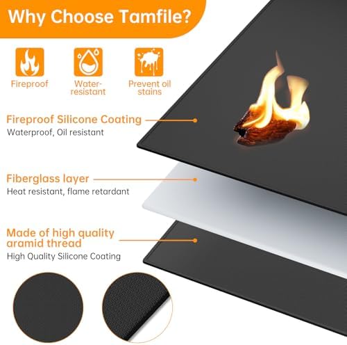 Tamfile Large Fireproof Grill Mat - Image 2