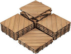 Yaheetech 27PCS Wooden Flooring Patio Deck Tiles Interlocking Tiles Patio Solid by Yaheetech
