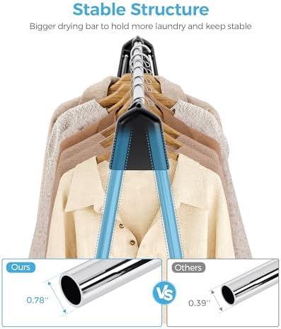 APEXCHASER Clothes Drying Rack Foldable, Portable Clothes Airer - Image 2