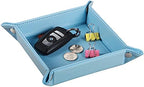 YAPISHI Valet Tray, Foldable PU Leather Catchall Tray/Dish/Caddy Blue by YAPISHI