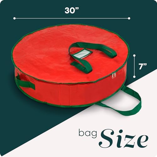 Handy Laundry Christmas Wreath Storage Container – 30 Inch Durable Tarp Storage - Image 5