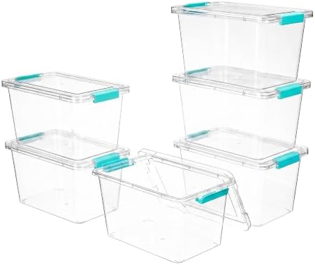 Vtopmart 6 Pack 5 Qt Clear Storage Bins by Vtopmart